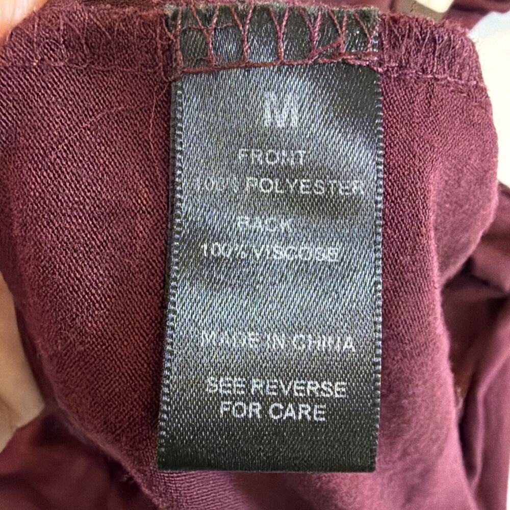 Buckle BKE boutique metal top military utility burgundy medium whimsygoth NWT - Picture 10 of 12
